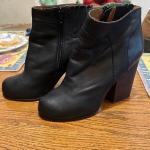 Jeffrey Campbell leather black booties